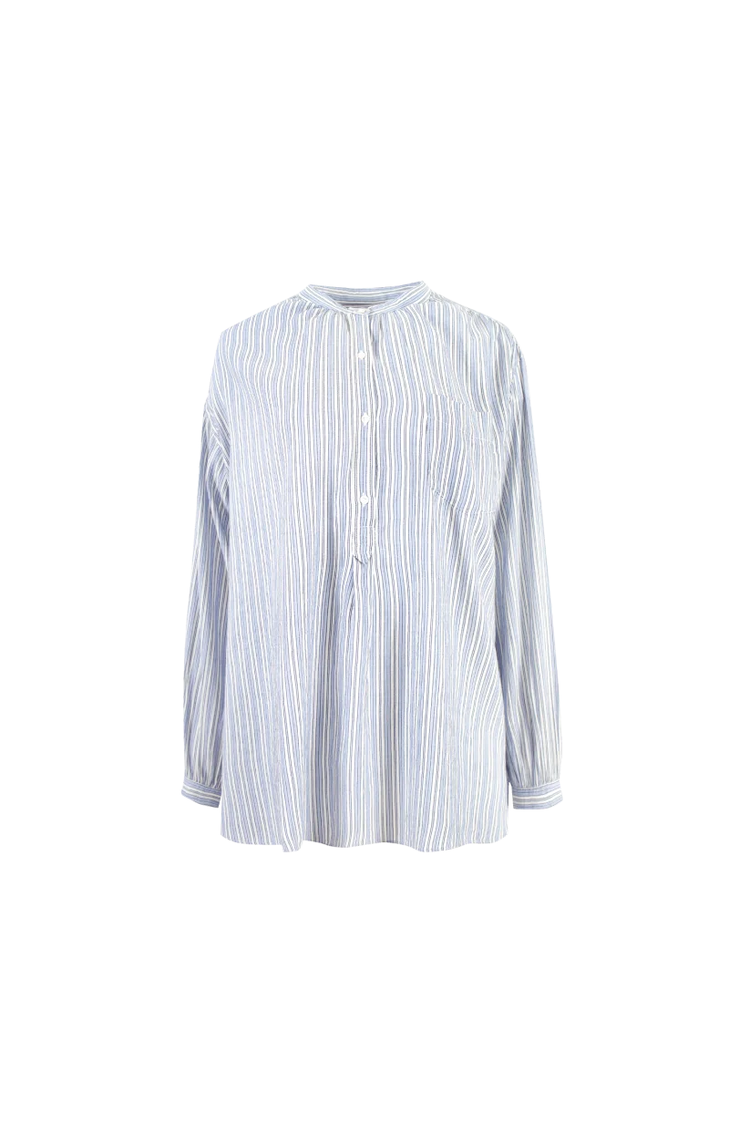 Sapha Striped Cotton Voile Blouse