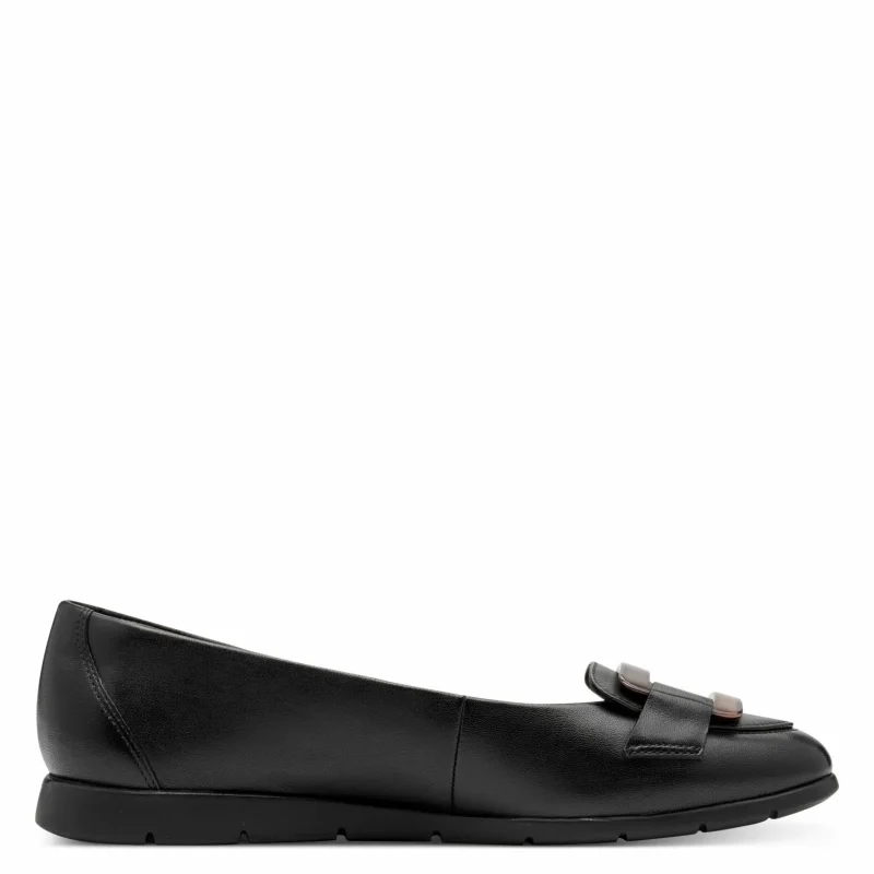 Балерини TAMARIS – 1-22170-45-003 BLACK LEATHER — снимка 2