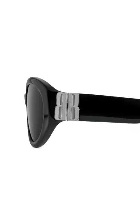 Cosmo Round AF Sunglasses in Black and Silver — снимка 3