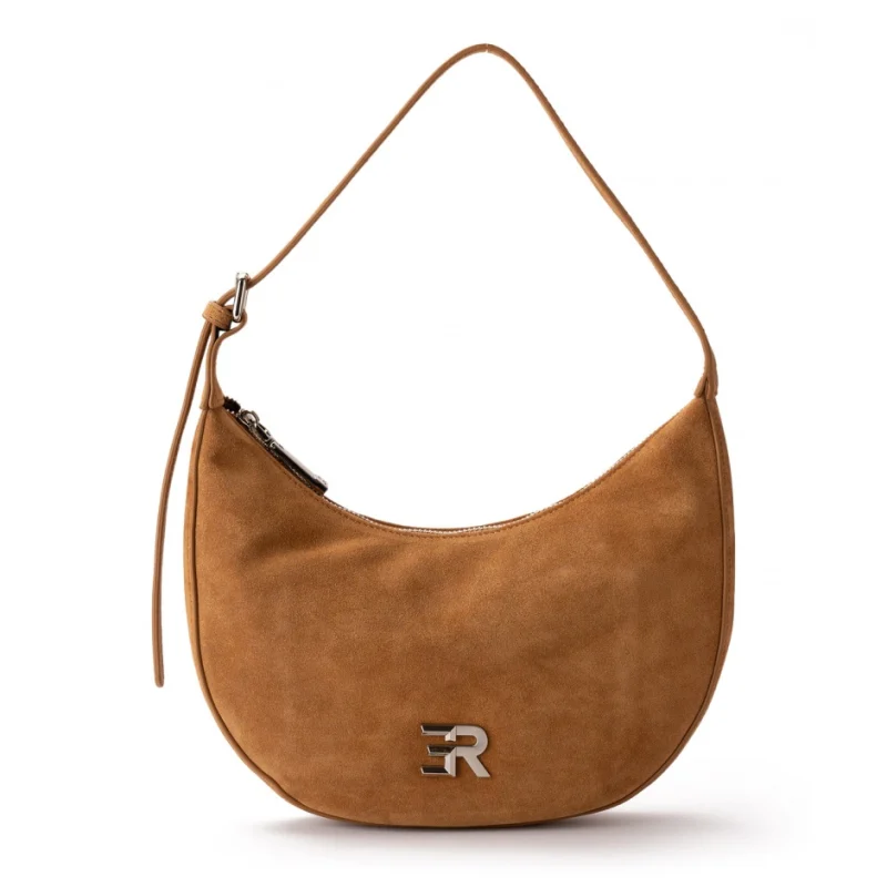 Дамска кафява чанта Astrid Suede Ermanno Firenze