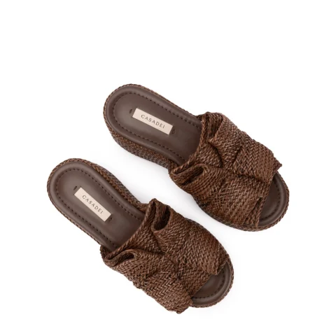 Дамски чехли с платформа Hanoi Wedge Casadei — снимка 6