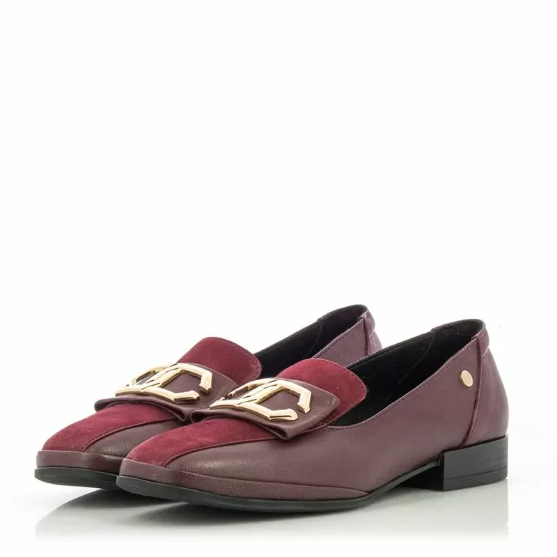 Дамски Мокасини VERONELLA – 045-5433 BORDO — снимка 4