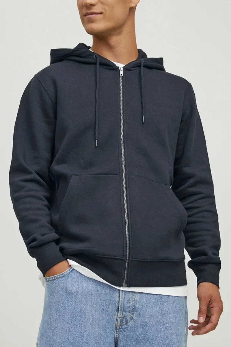 Жилетка Jjestar Basic Sweat Zip Hood 12210830 C-N10 black — снимка 2