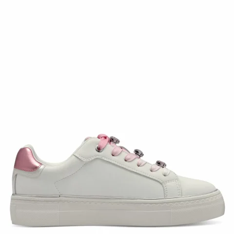 Дамски Сникърс TAMARIS – 1-23751-44-153 WHITE/PINK — снимка 2