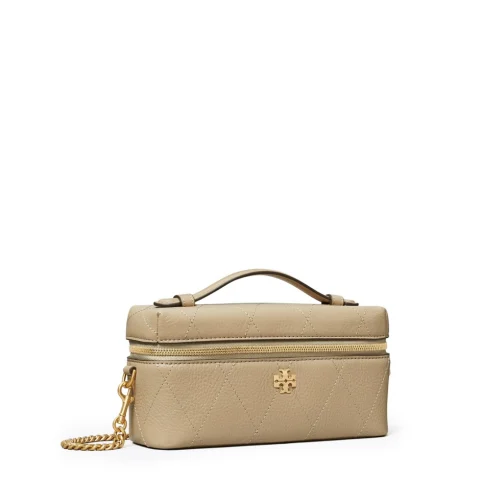 Дамска бежова чанта Charlie TORY BURCH — снимка 6