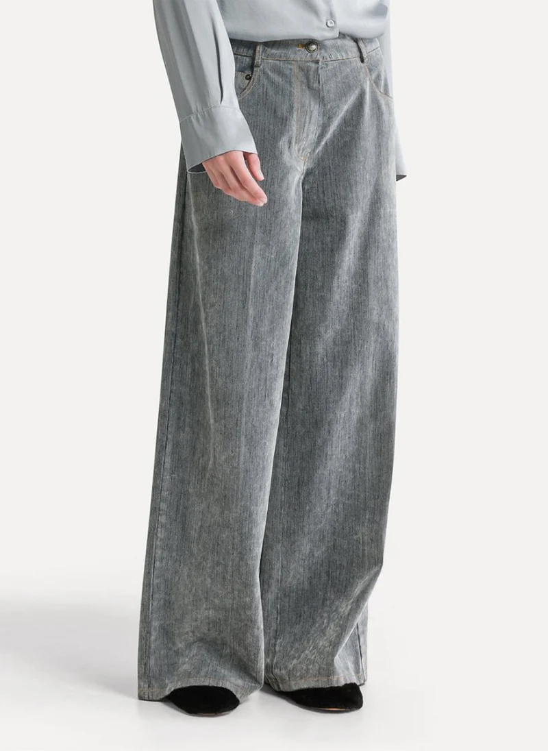 Широк деним 'Velvet look' forte_forte — снимка 6