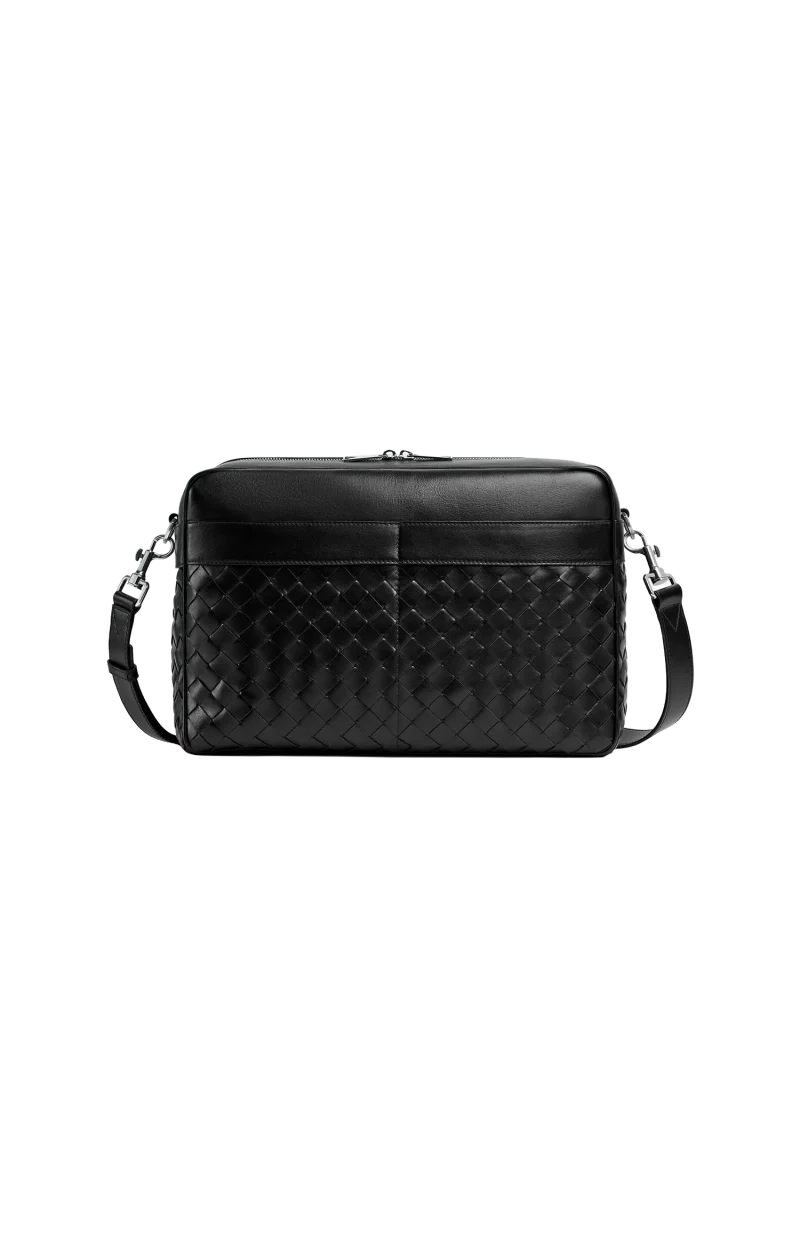 Black Intrecciato Camera Bag
