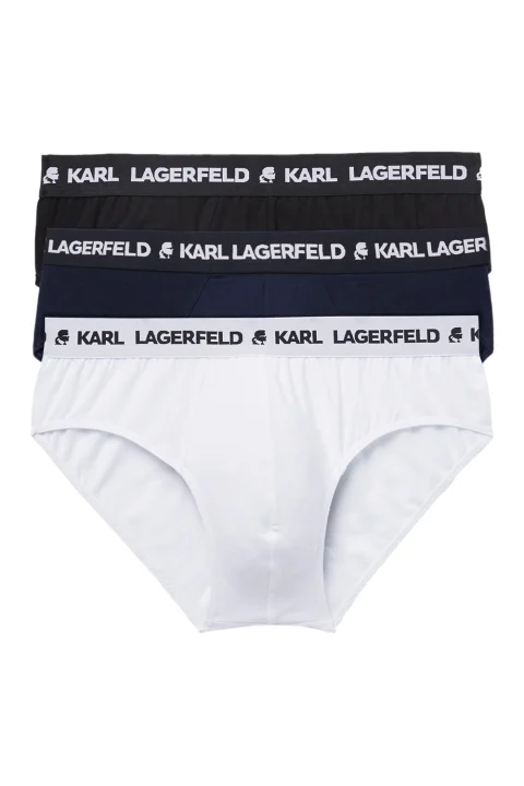Бельо (Pack of 3) Logo Briefs A1M47152 937 black/white/navy