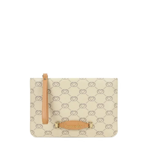 Дамска бежова чанта Monogram Braccialini