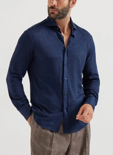 Риза от лен Brunello Cucinelli