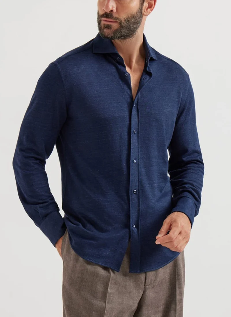 Риза от лен Brunello Cucinelli