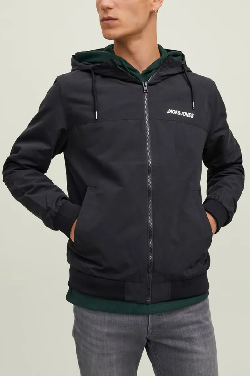 Яке Jjerush Hood Bomber 12200208 C-N10 black — снимка 2