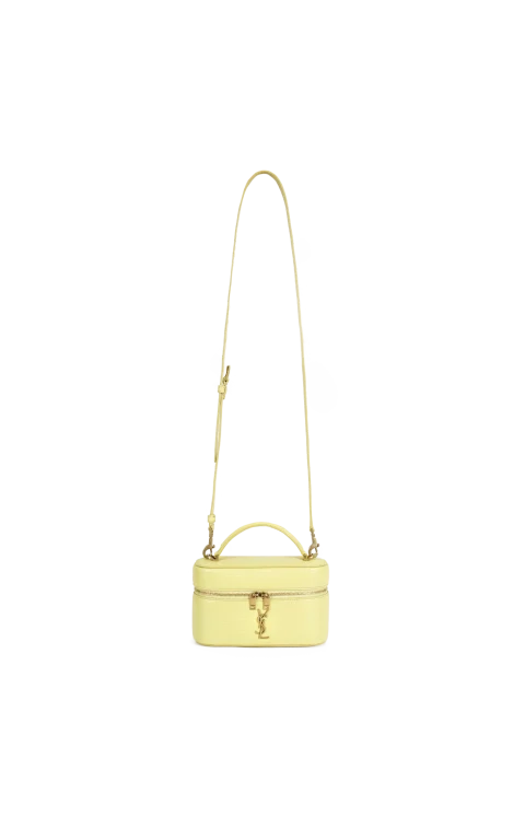 Gaby Vanity Bag in Soft Lemon Lambskin — снимка 4