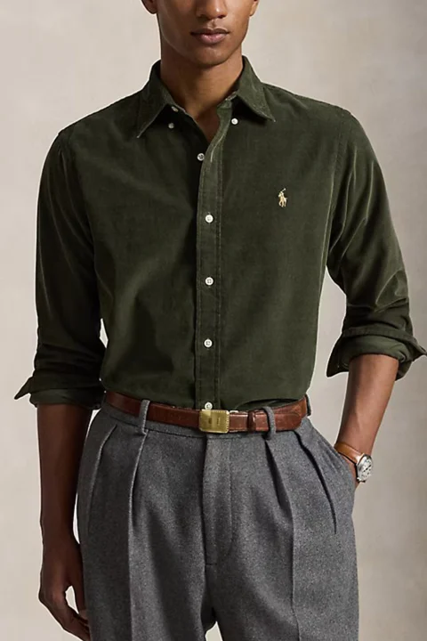 Риза 80/2 21W Corduroy-Lsl-Sps 710853123502 301 dark green — снимка 2