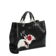 Дамска черна чанта Beth Looney Tunes Braccialini — снимка 3