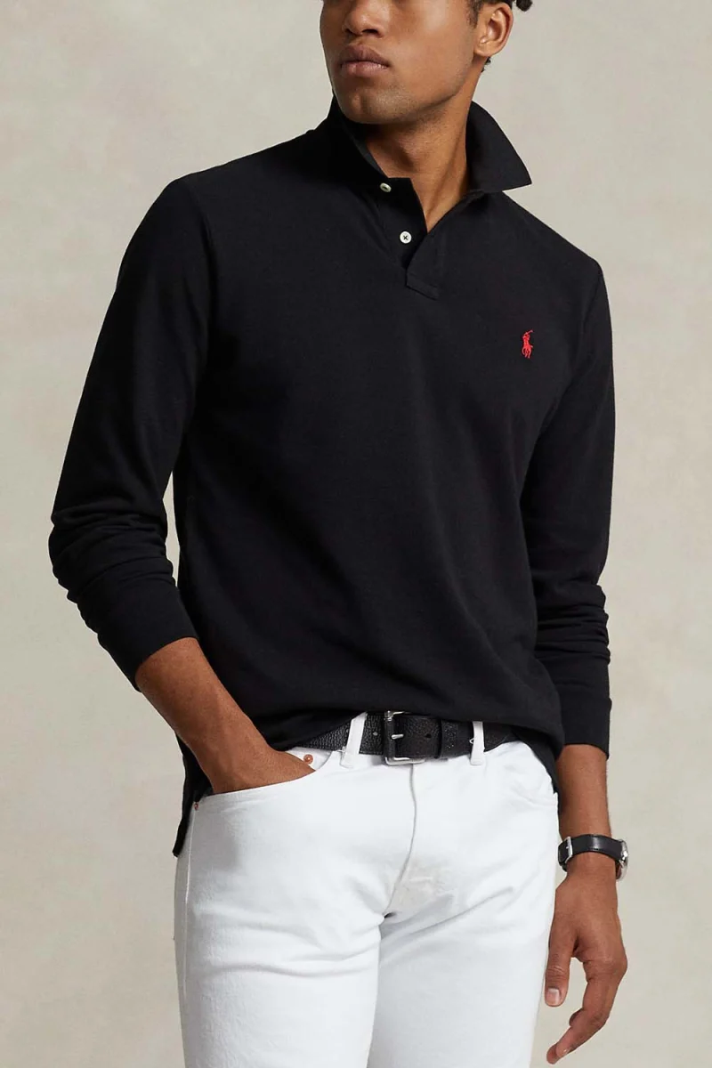 Polo Lskccmslm2-Long Sleeve 710680790045 001 black — снимка 2