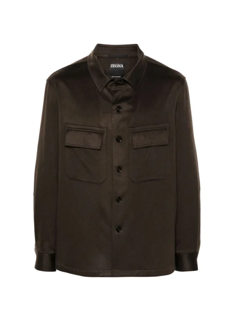 Риза от 100% кашмир 'Overshirt' Zegna — снимка 5