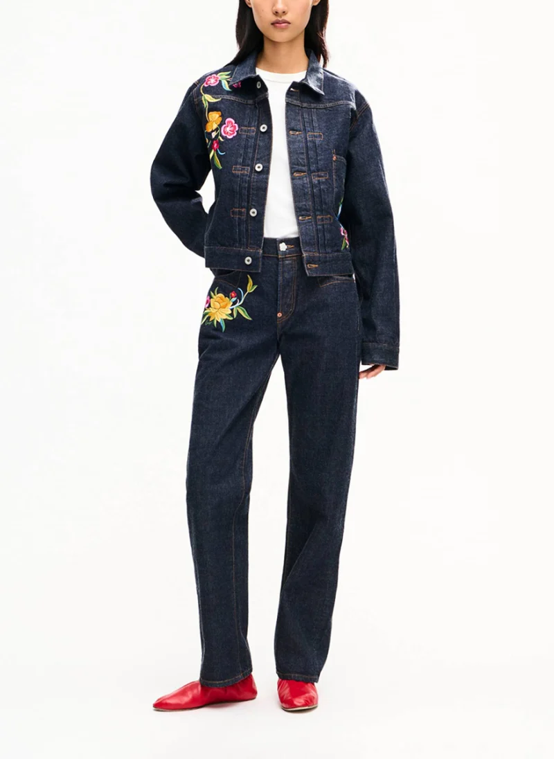 Деним с флорална бродерия 'Wildflower' Kenzo