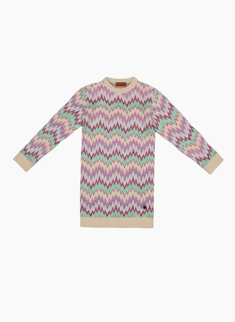 Рокля с геометричен десен Missoni Kids