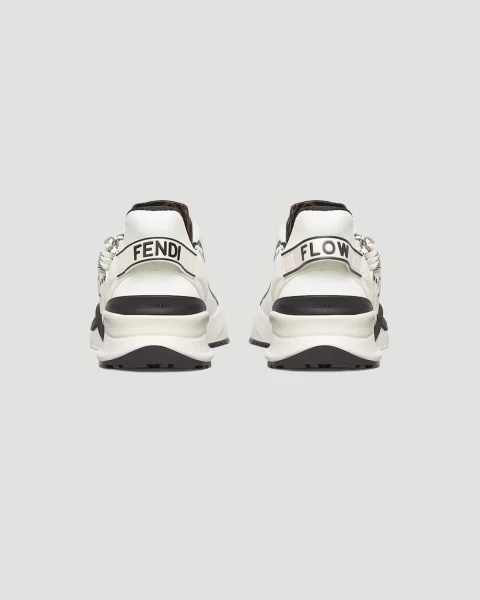Fendi Flow Sneakers in White FF Lycra® — снимка 3