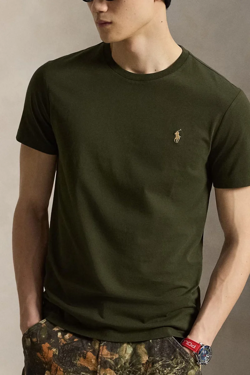 T-Shirt 26/1 Jersey-Ssl 710671438540 301 dark green — снимка 2