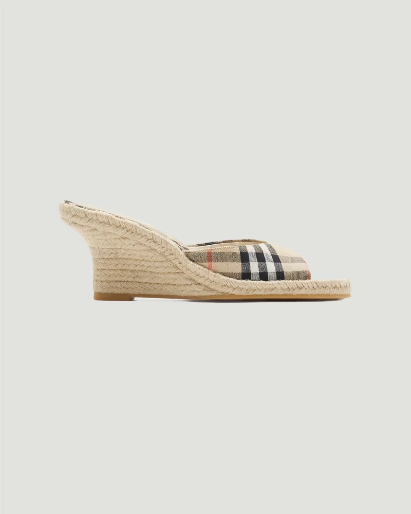 Check Mews Espadrille Mules