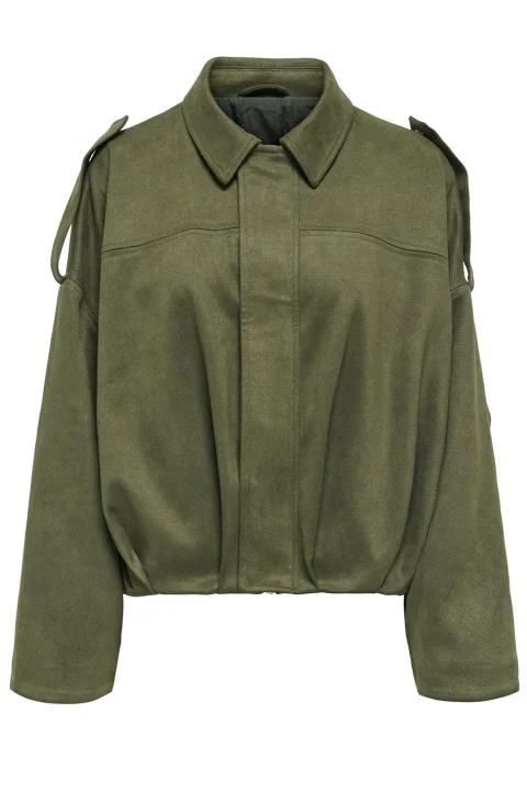 Яке Onlmoon-Stina Faux Suede Bomber 15381024 19-0511 TCX grape leaf
