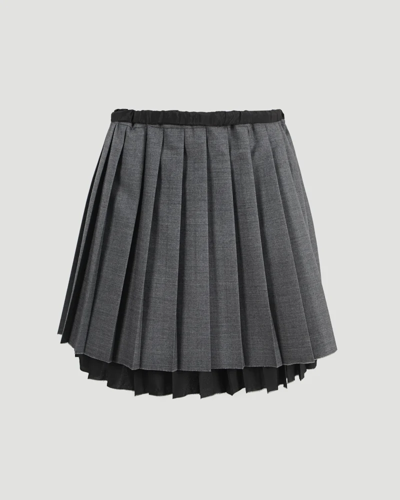 Pleated Mini Skirt