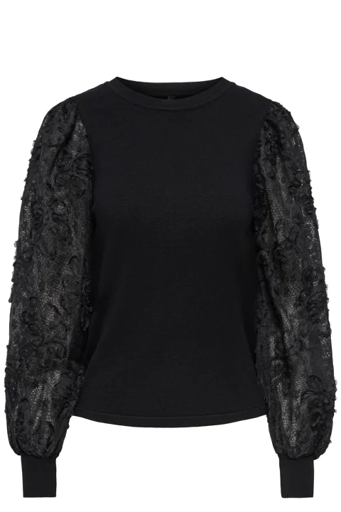 Плетено Onlglow Woven Mix O-Neck 15382123 C-N10 black