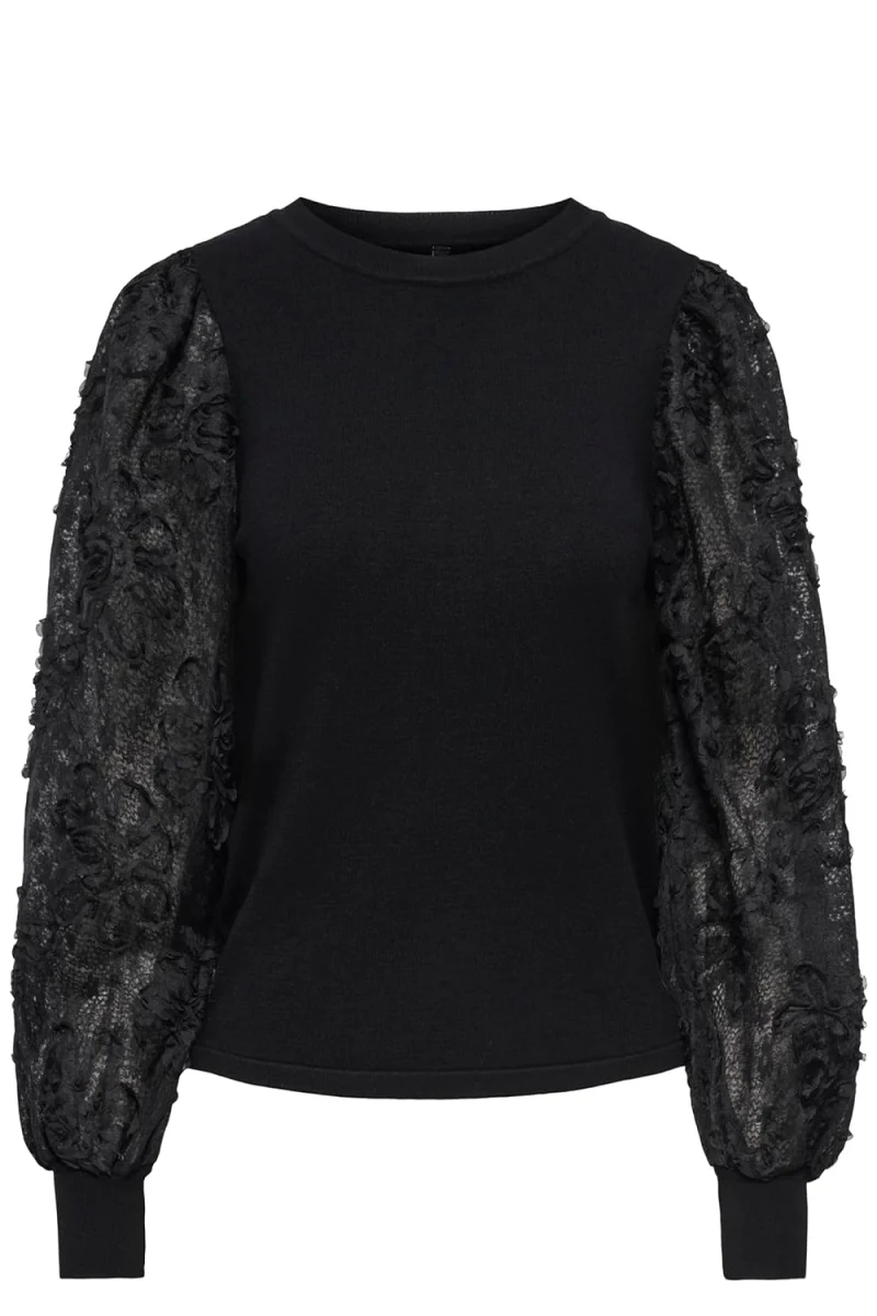 Плетено Onlglow Woven Mix O-Neck 15382123 C-N10 black