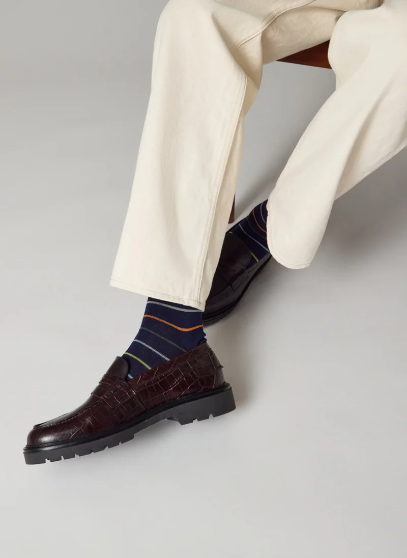 Мокасини с 'croc' ефект 'Bolzano' PS Paul Smith — снимка 5