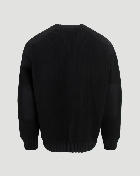 UT Knit Crew Sweatshirt in Black — снимка 2