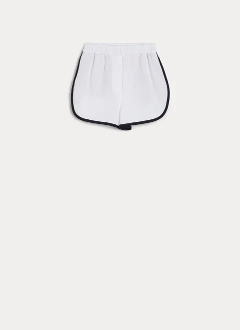 Къс панталон с контрастен кант Brunello Cucinelli Kids 4-6
