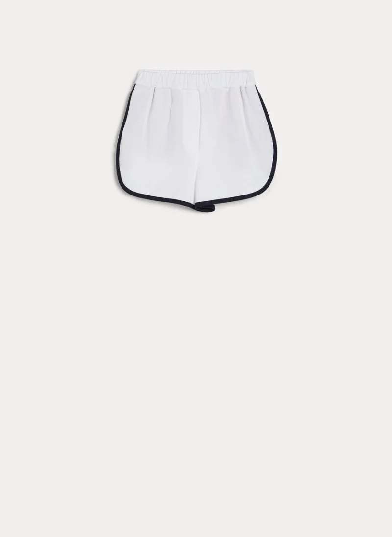 Къс панталон с контрастен кант Brunello Cucinelli Kids 4-6