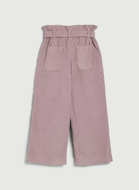 Панталон от рипсено кадифе с монили Brunello Cucinelli Kids 12 — снимка 3