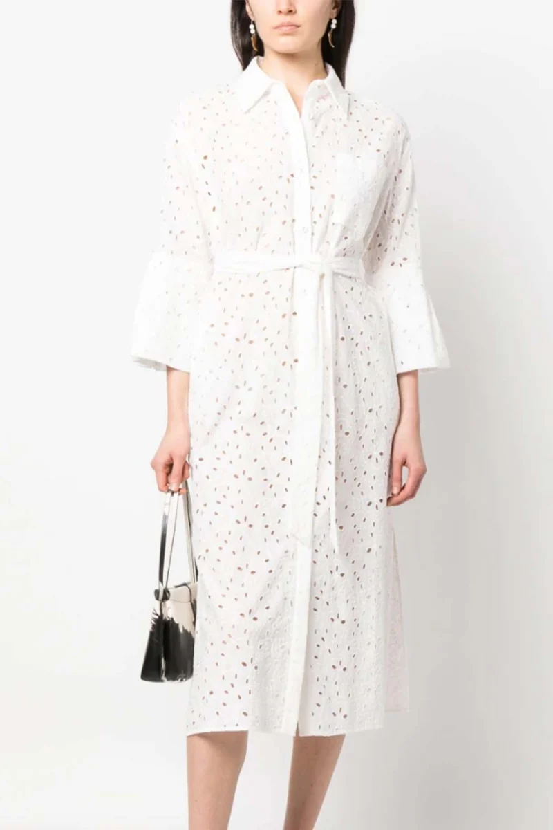 Рокля Dvf Liora Dress DVFDL1R041WHITE white — снимка 2