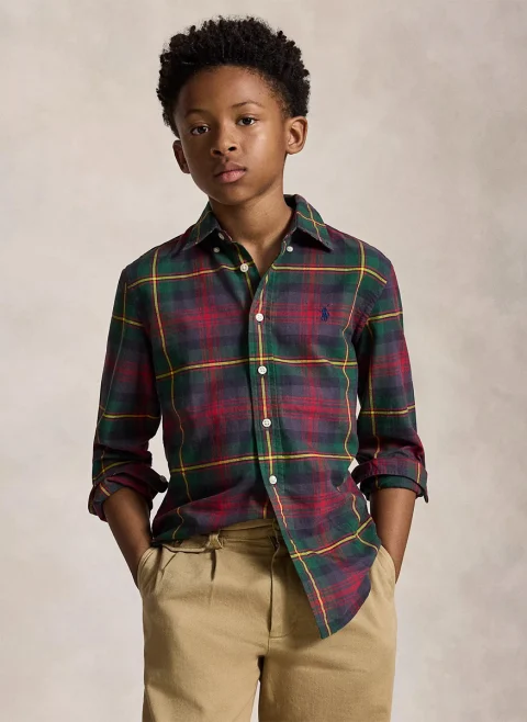 Риза с кариран принт Ralph Lauren Kids 6-14
