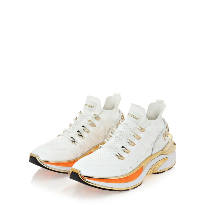 Дамски бели маратонки RUNNER CHROME SURFER PLEIN SPORT — снимка 10