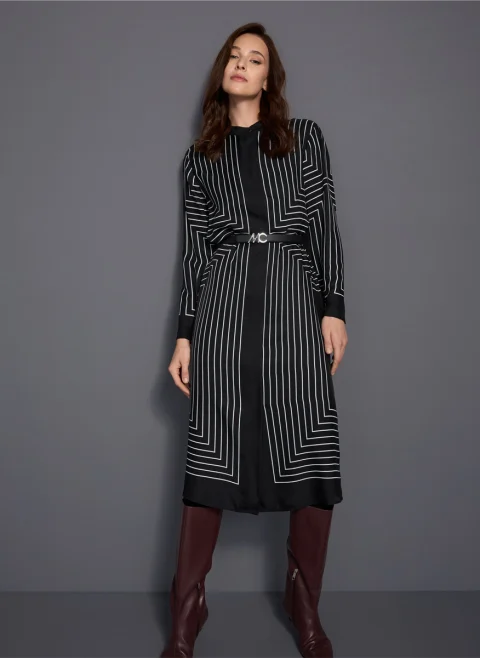 Миди рокля с коприна Marc Cain Collections — снимка 6