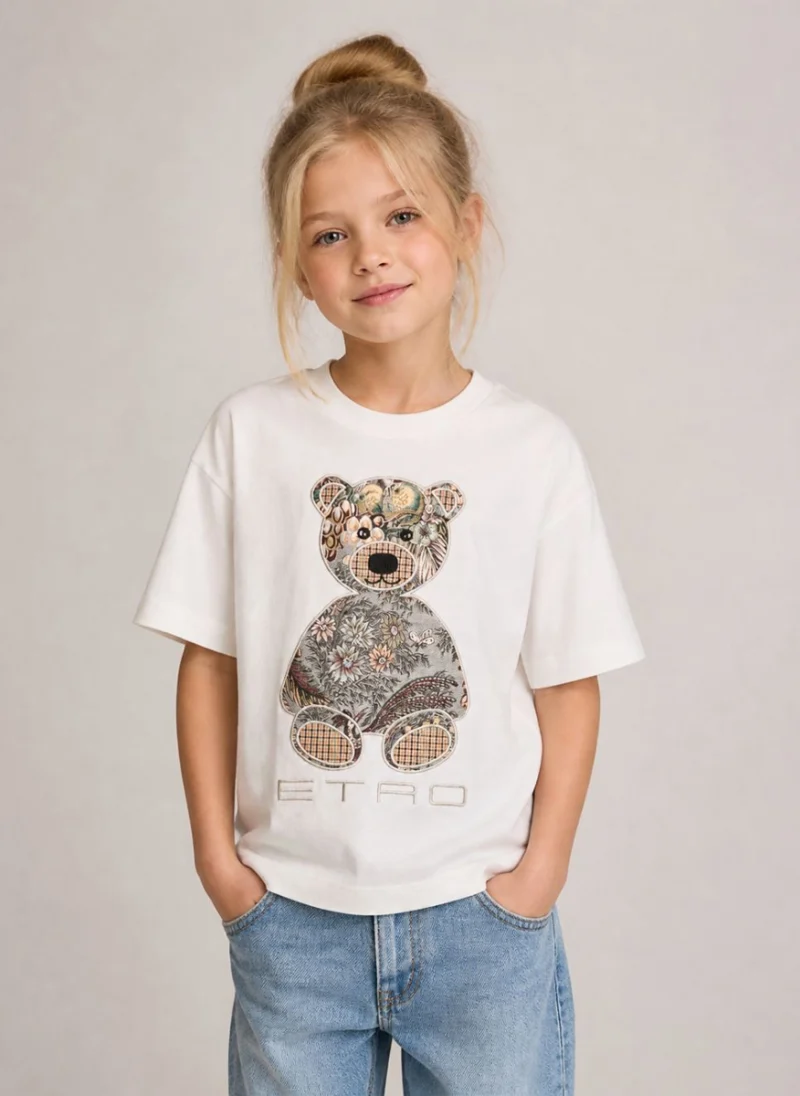 Тишърт с бродерия 'Bear' Etro Kids