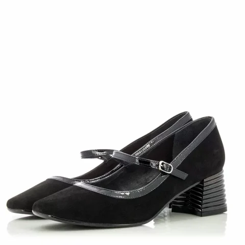 Токчета DONNA ITALIANA – 11343-610-860 NOBUK BLACK MB — снимка 2