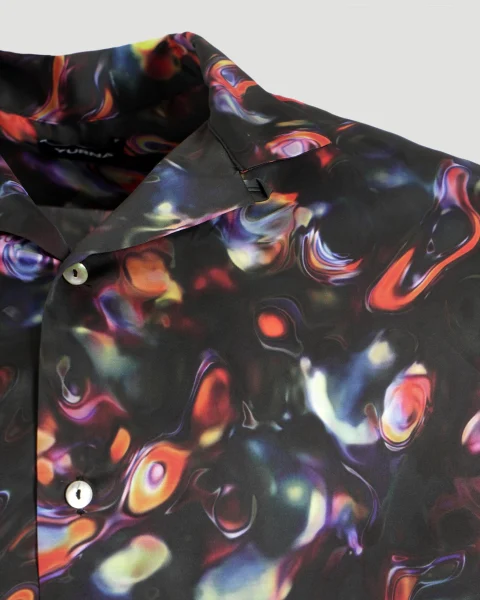 Printed Short-Sleeve Shirt in Multicolor — снимка 3