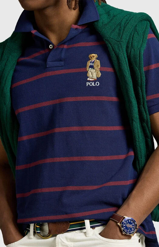 Раиран поло-шърт Polo Bear — снимка 4