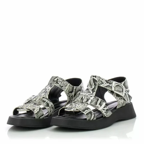 Дамски Сандали На Платформа CARLO FABIANI – 252-35200 BLACK/WHITE — снимка 3