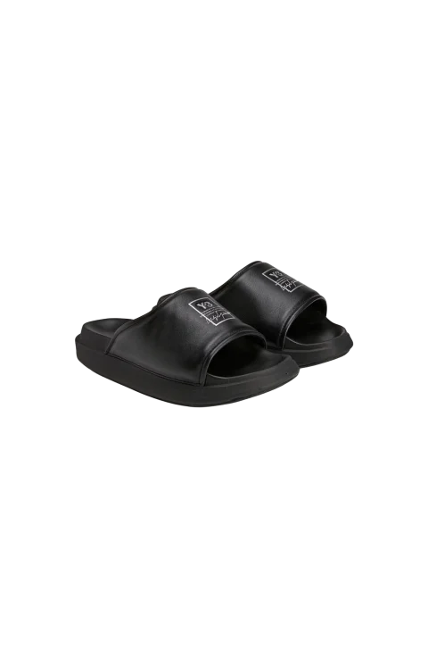 Black Leather Slides — снимка 2