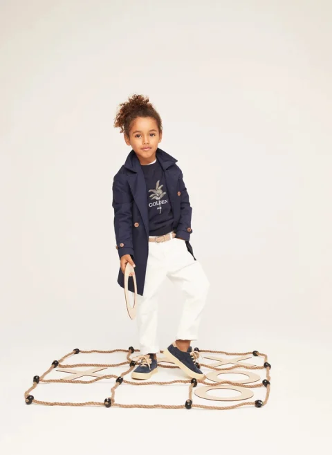 Деним с износен ефект Brunello Cucinelli Kids 8-10 — снимка 4