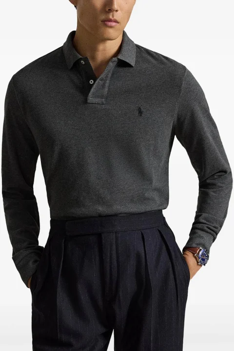 Polo Basic Mesh-Lsl-Knt 710680790501 020 grey — снимка 2