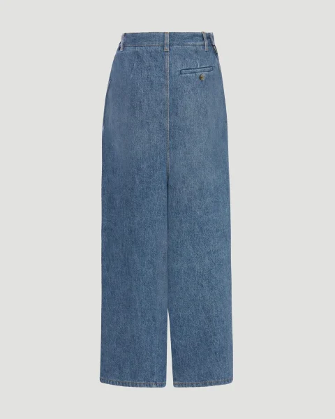Draped Jeans in Blue — снимка 3