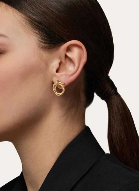 Обеци 'Twisted Gancini' Ferragamo — снимка 5