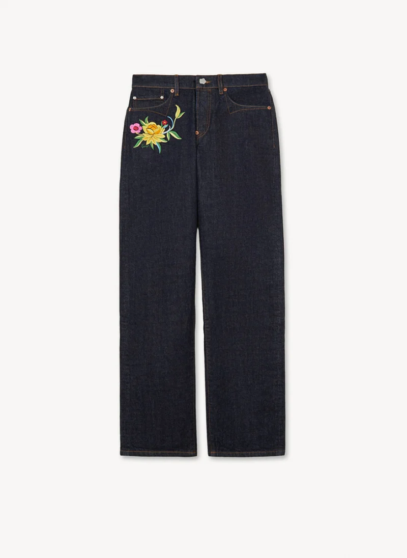 Деним с флорална бродерия 'Wildflower' Kenzo — снимка 6